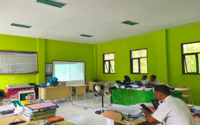 ASN MTsN 4 Bolsel Gelar Kegiatan Penyusunan SKP Secara Bersama